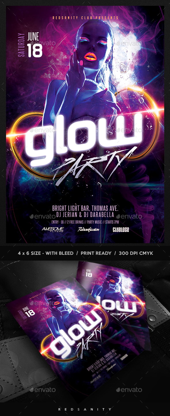Glow Party Flyer - Clubs & Parties Events