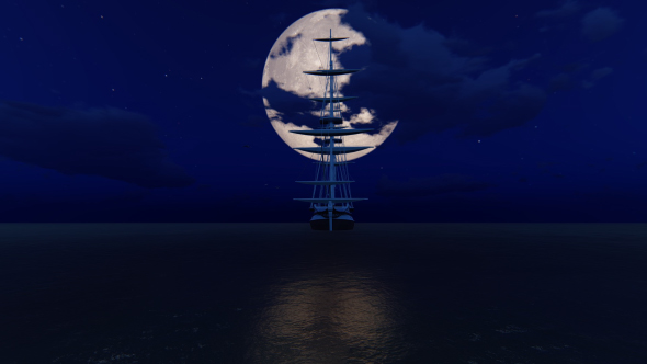 Moon and Ship