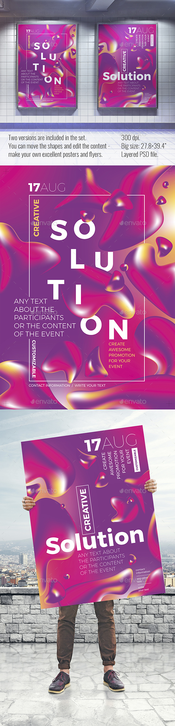 Mesh Gradient Shapes Poster for Any Event - Events Flyers