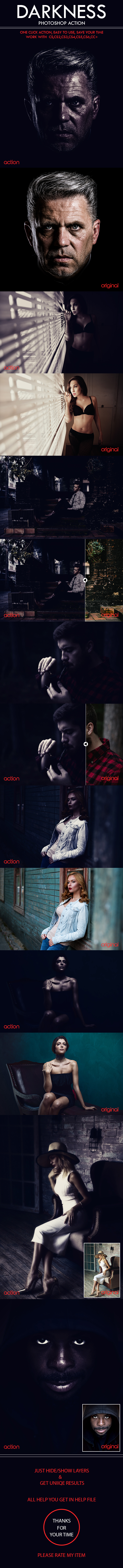 Darkness Photoshop Action - Photo Effects Actions