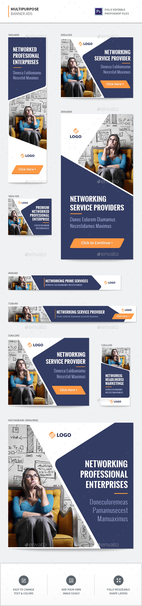 Multipurpose Banners - Banners & Ads Web Elements