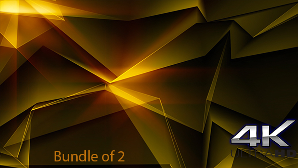 Gold Abstract Polygonal Background Loop alt