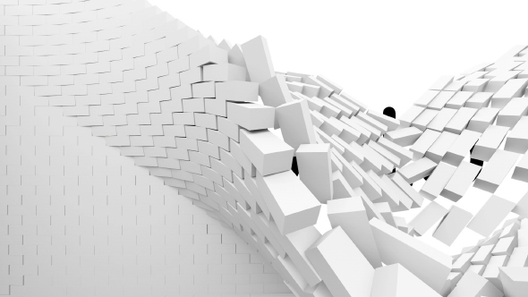 Destruction of the Brick White Wall