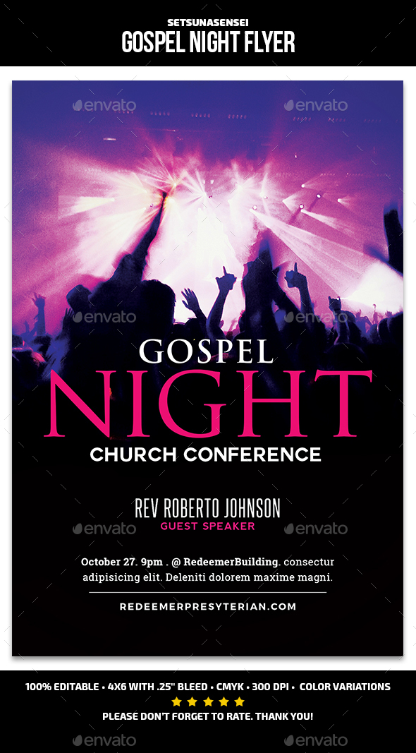 Gospel Night Flyer - Church Flyers