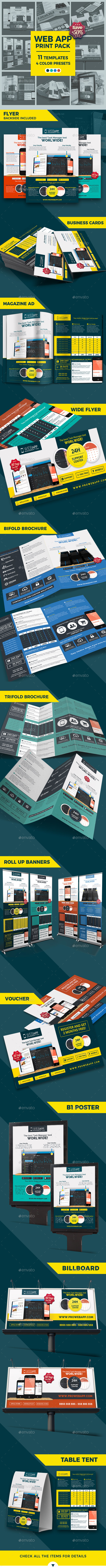 Web App Tech and Hosting Bundle Pack - Stationery Print Templates