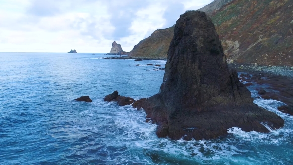 Flight Over Seashore at Tenerife