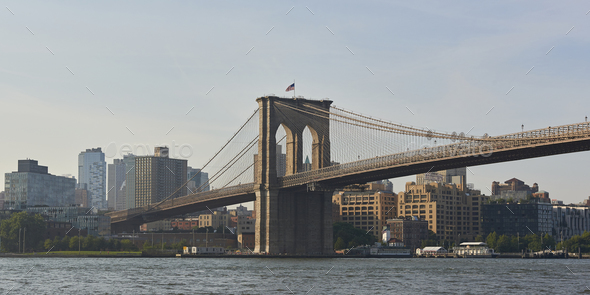 Brooklyn Bridge and New York city - Stock Photo - Images