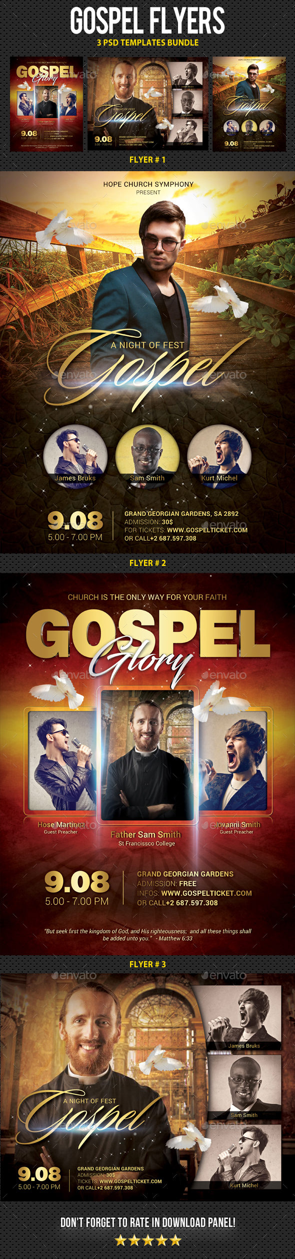 Gospel Flyer Templates - Church Flyers