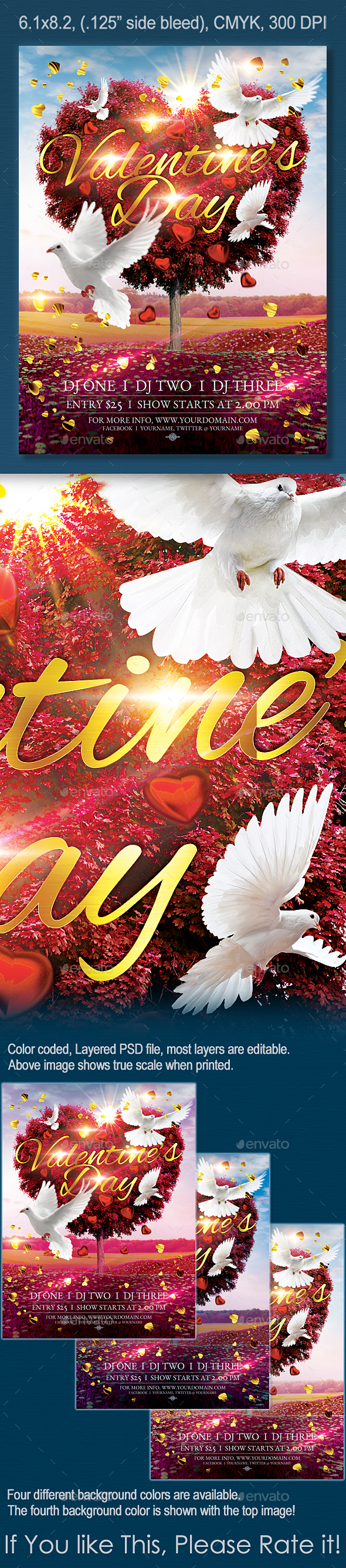 Valentines Day Flyer - Clubs & Parties Events