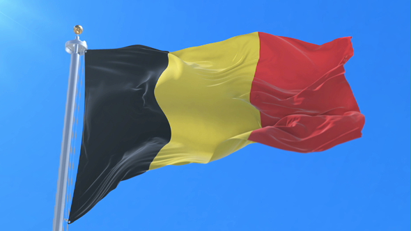 Belgium Flag Waving at Wind by ManuMata | VideoHive