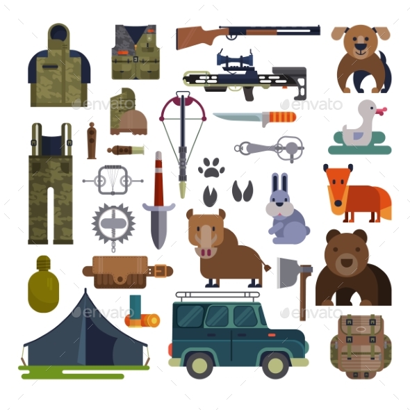 Vector Hunting Ammunition or Hunters - Sports/Activity Conceptual