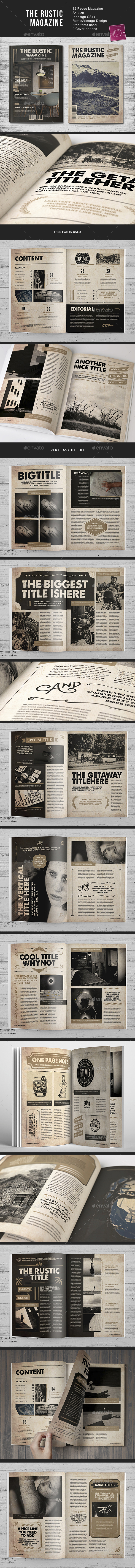 The Rustic Magazine Template - Magazines Print Templates