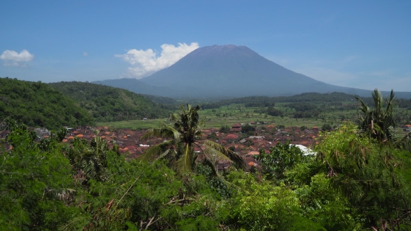 Mountain Landscape Farmlands and Village Bali, Indonesia by AlexTraveler