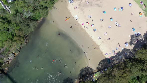 Bird's Eye View of Parsley Bay Beach and Bridge a Secluded Beach alt