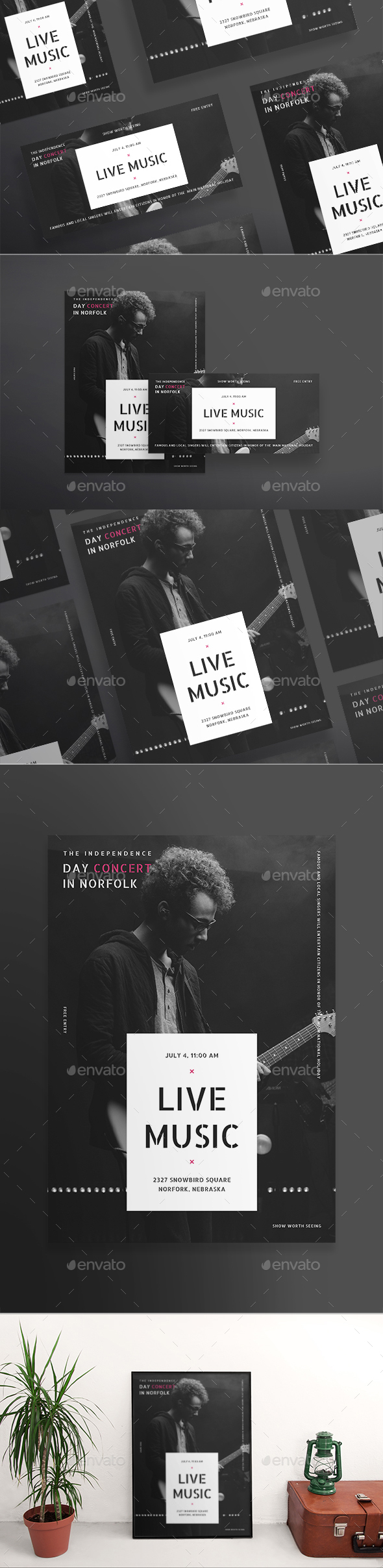 Live Music Flyers - Concerts Events