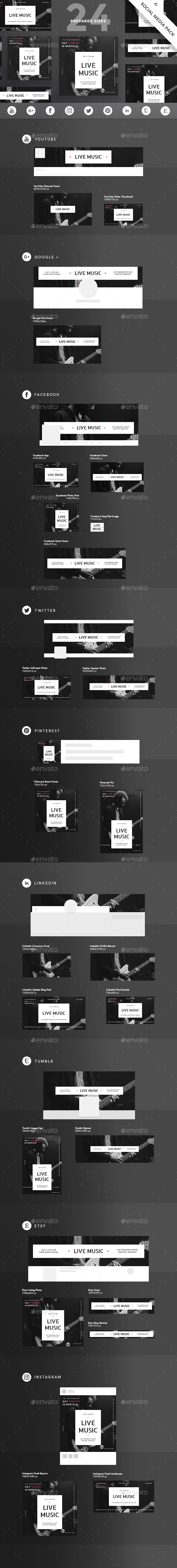 Live Music Social Media Pack - Miscellaneous Social Media