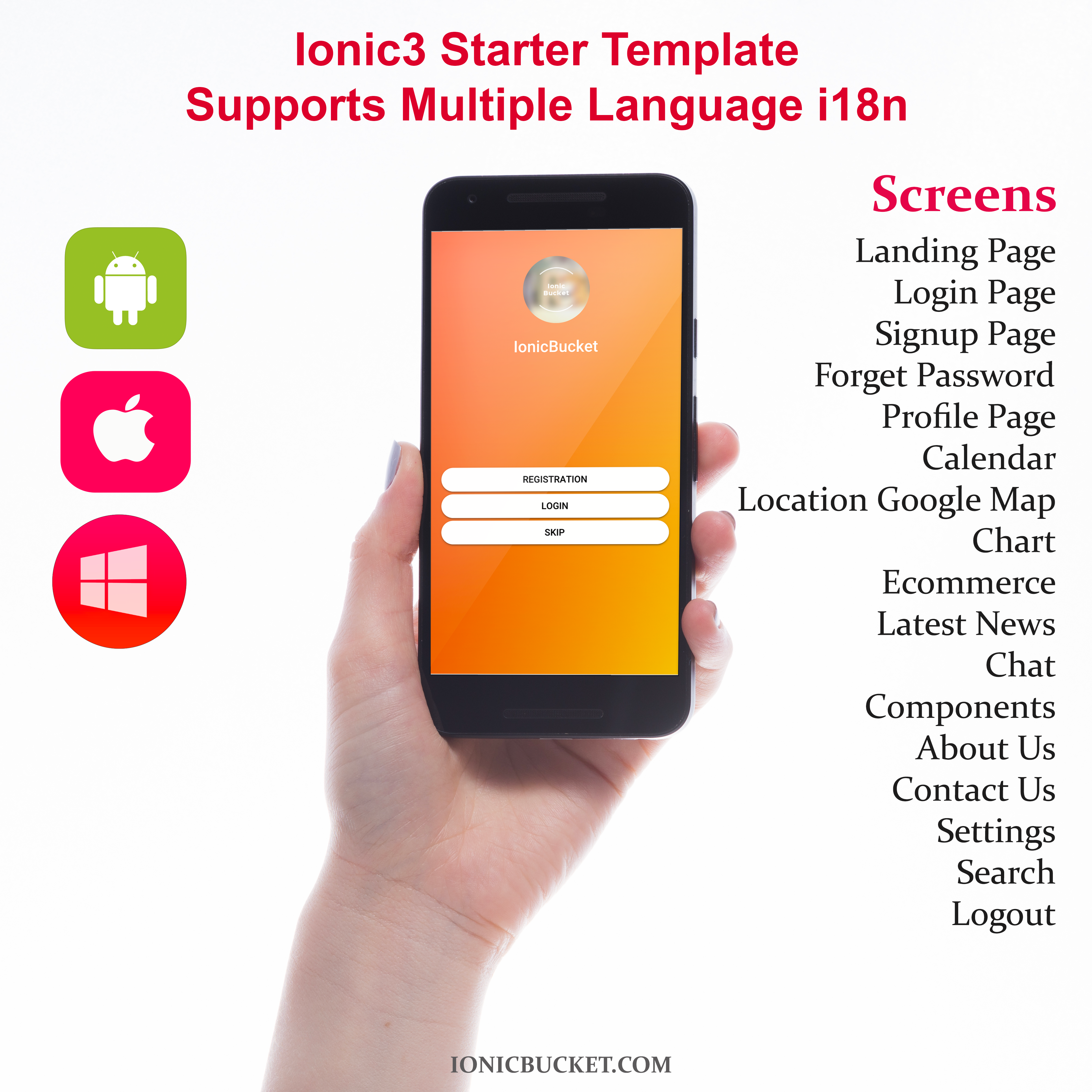 Ionic3 Starter Template Supports Multiple Language i18n - 3
