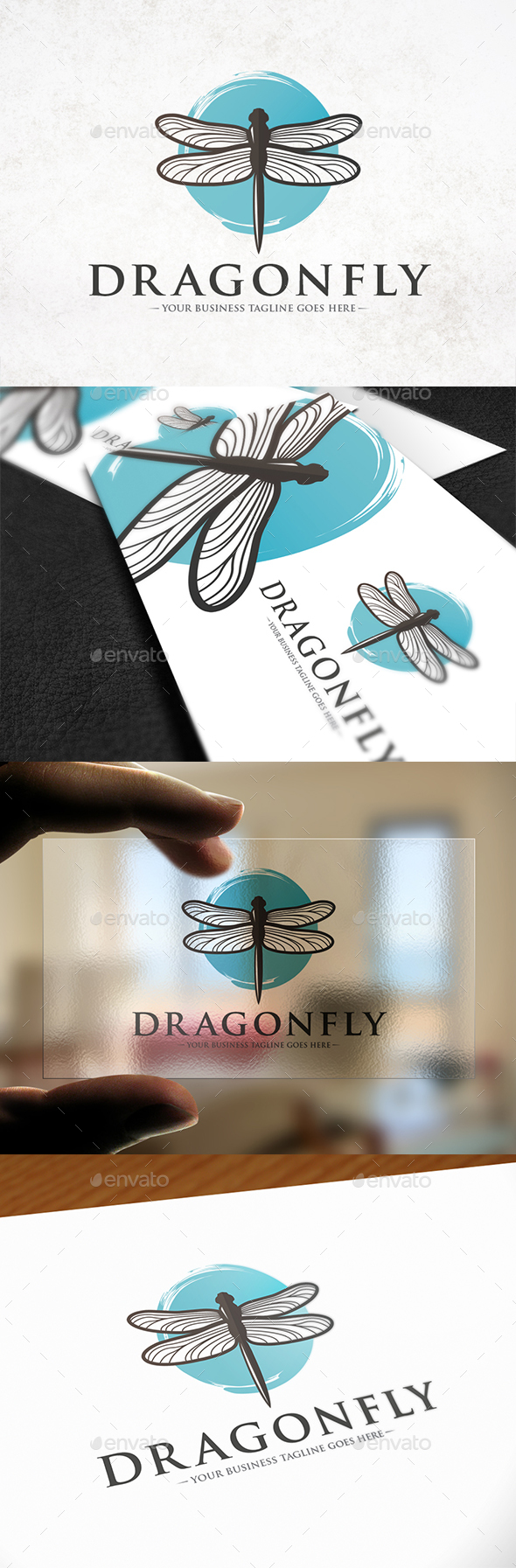 Sky Dragonfly Logo Template - Animals Logo Templates