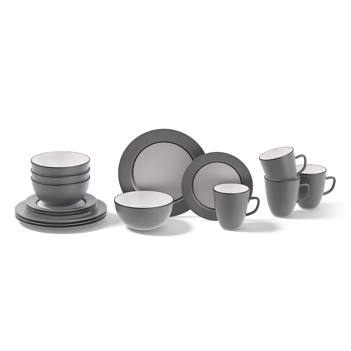 grey dishes