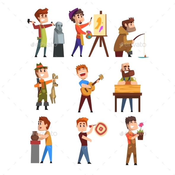 People Hobby Set - Sports/Activity Conceptual