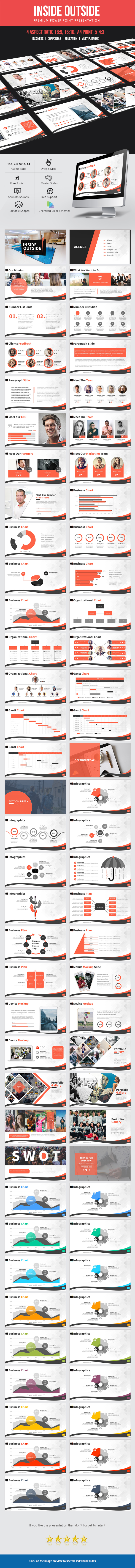 Inside Outside Power Point Presentation - Business PowerPoint Templates