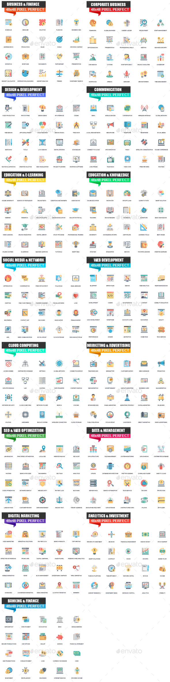 Flat Icons - Icons