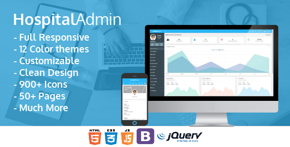 HospitalAdmin - Dashboard for Doctors & Hospitals - Admin Templates Site Templates