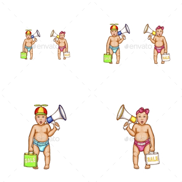 Vector Babies - People Characters