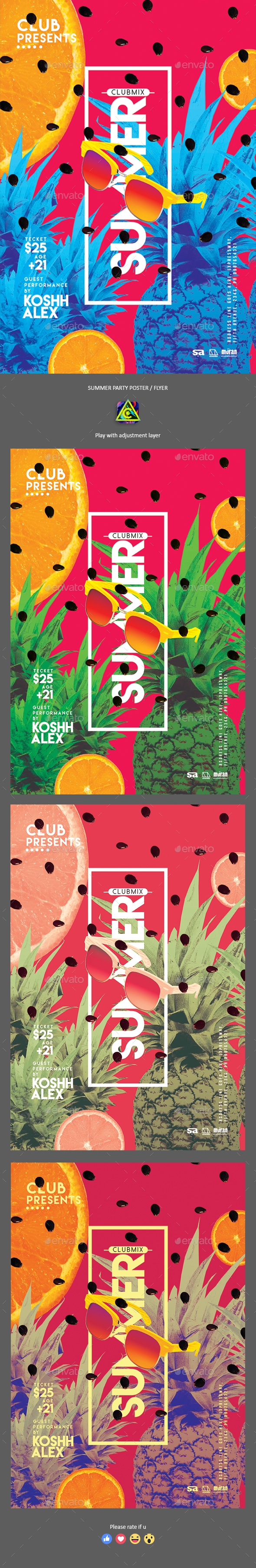 Summer Party Poster / Flyer - Clubs & Parties Events