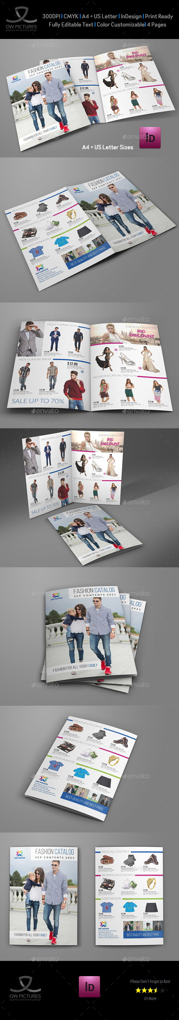 Fashion Catalog Bi-Fold Brochure Template - Catalogs Brochures