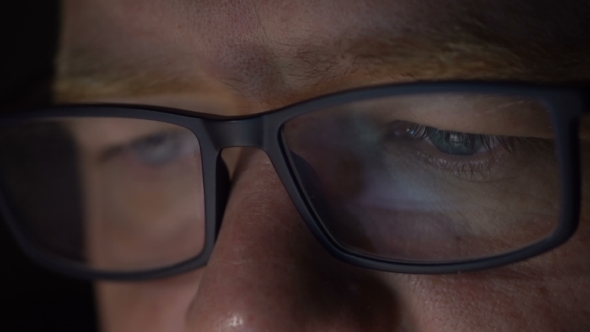 Man in Glasses and Computer