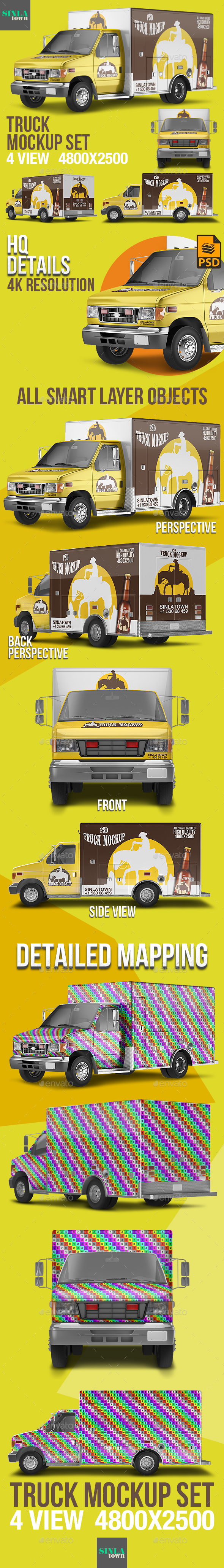 PSD Truck Mockup - Vehicle Wraps Print