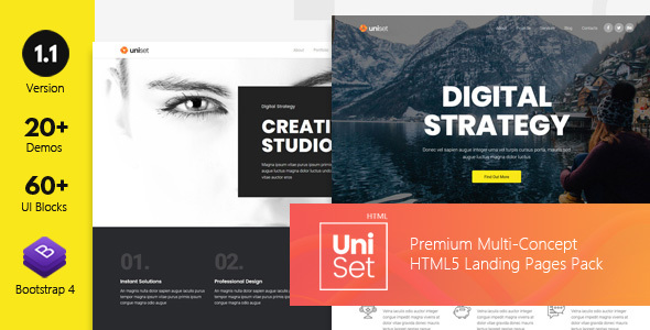 ThemeForest UniSet Premium Multi-Concept Landing Pages Pack 21191275 ThemeForest UniSet Premium Multi-Concept Landing Pages Pack 21191275