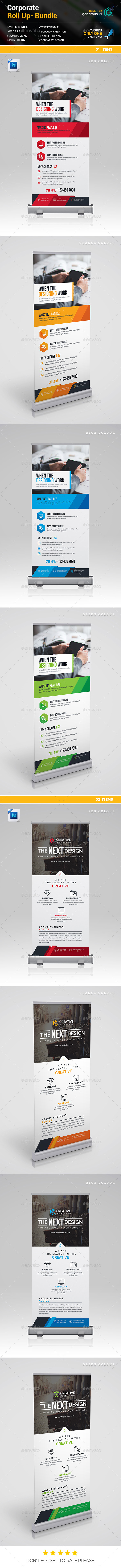 Roll-Up Banner Bundle_2 in 1 - Signage Print Templates