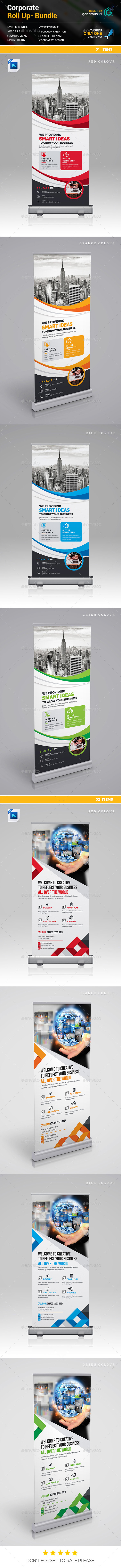 Roll-Up Banner Bundle_2 in 1 - Signage Print Templates