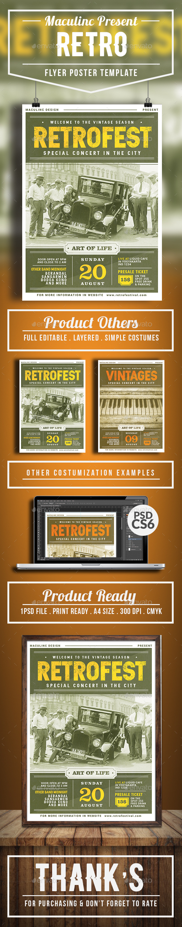 Retro Flyer/Poster Vol. 4 - Concerts Events