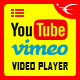 YouTube And Vimeo Video Player with Playlist