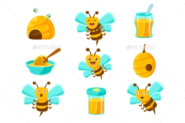 Honey Bees - Animals Characters
