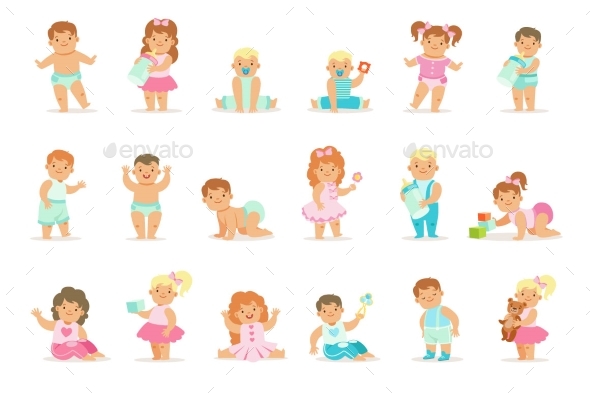 Smiling Babies and Toddlers - Food Objects