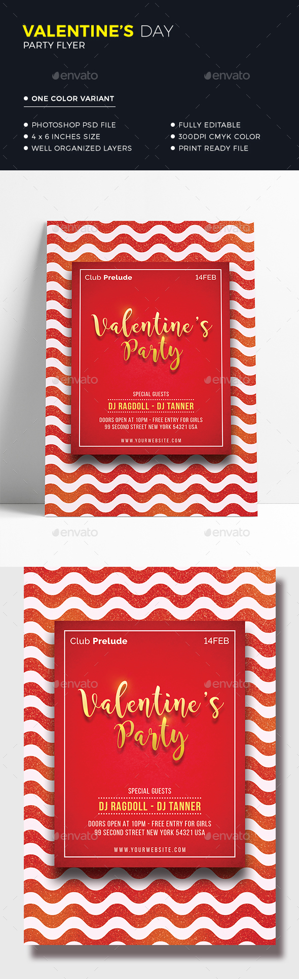 Valentine's Day Party Flyer - Clubs & Parties Events
