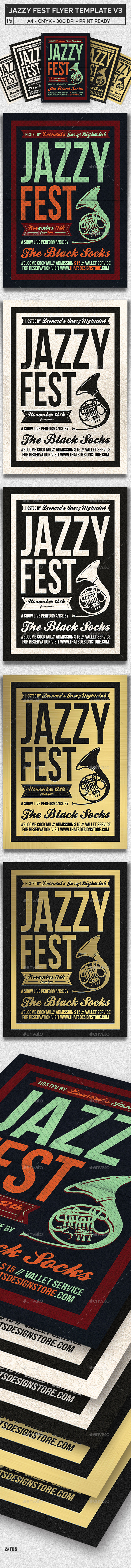 Jazzy Fest Flyer Template V3 - Concerts Events