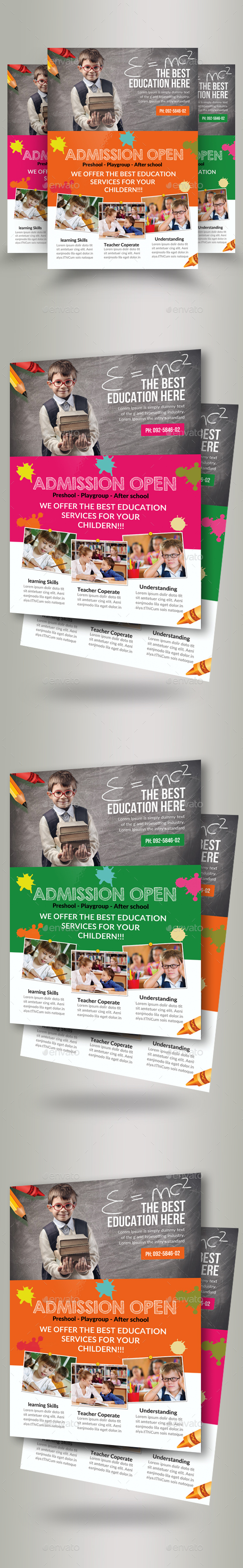 Kids Education Flyers - Flyers Print Templates