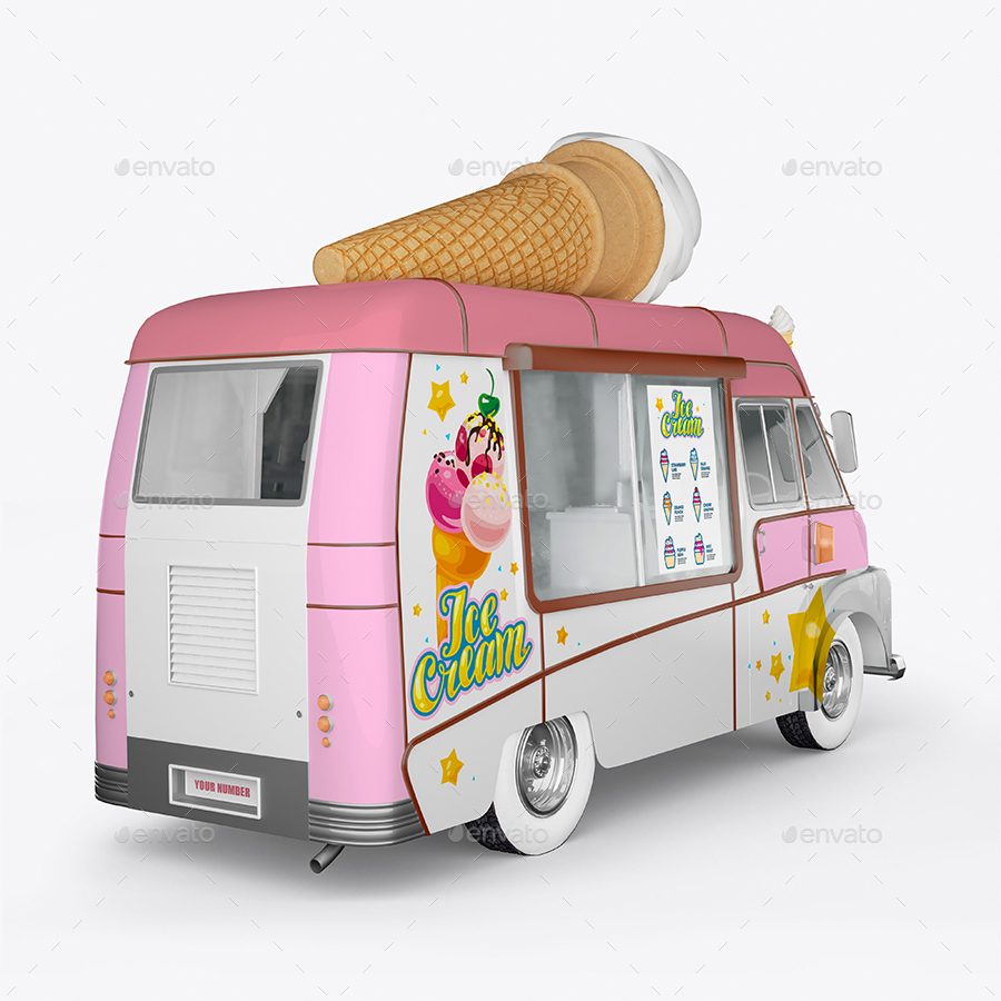Download Ice Cream Van Mockup By Davleha Graphicriver