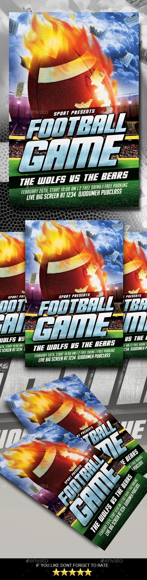 Football Game Flyer - Sports Events