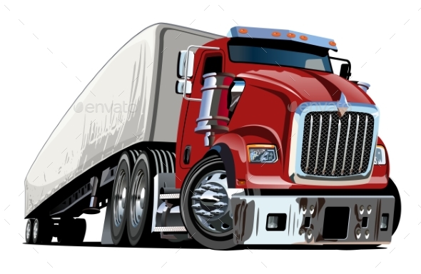 Cartoon Semi Truck