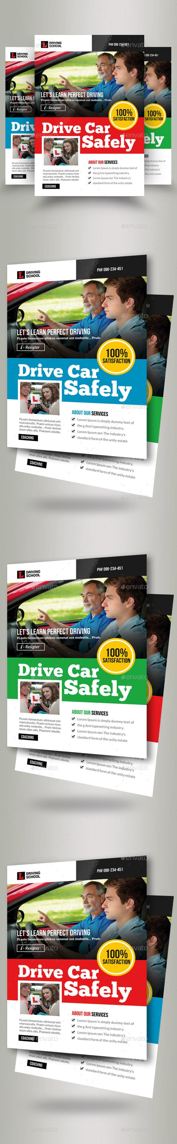 Driving School Flyer - Flyers Print Templates
