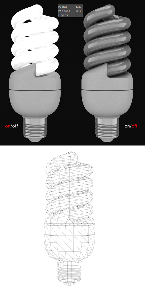Energy saving lamp - 3Docean 21308750