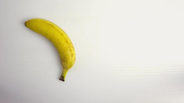 Banana on White Table