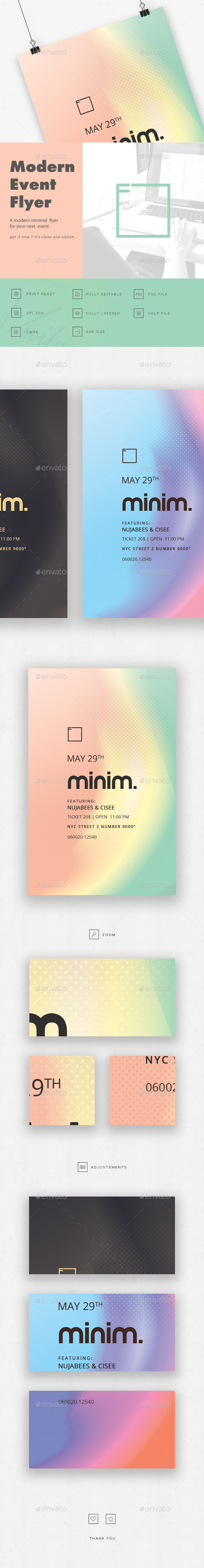 Minim Minimal Event Flyer - Events Flyers