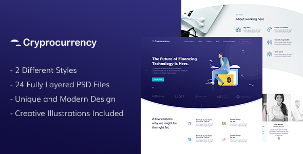 CryptoCurrency - PSD - ThemeForest 21309242